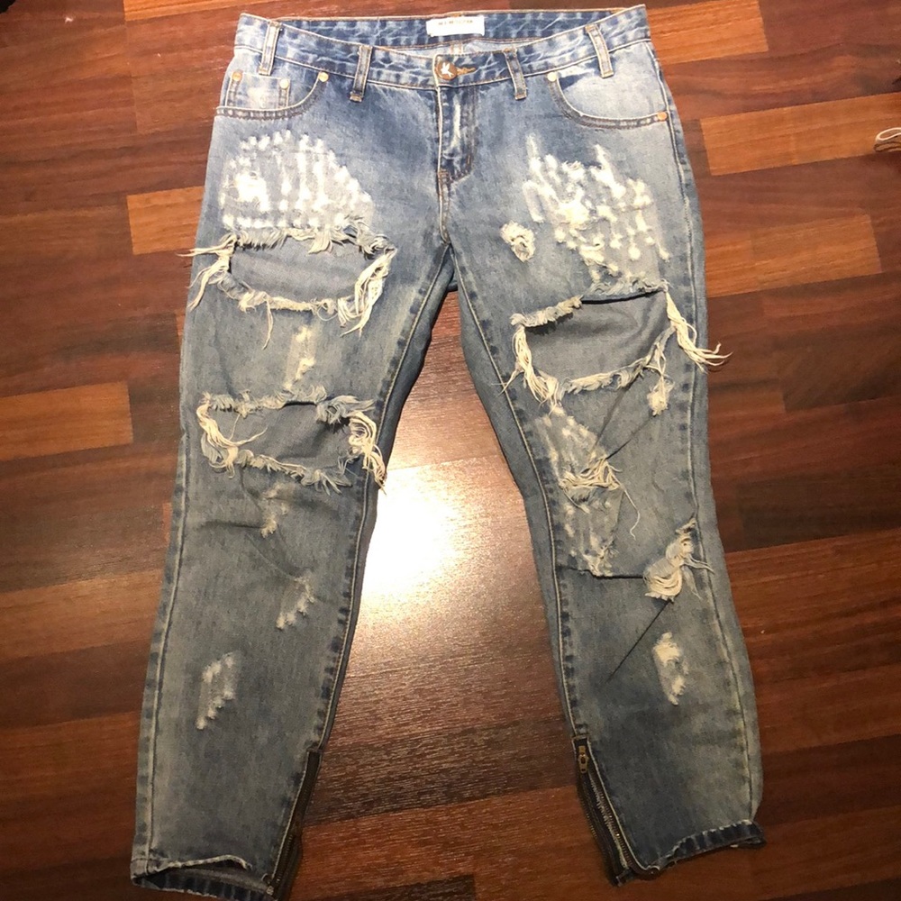 One teaspoon ripped denim